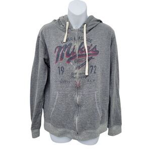 2/$20 Hart & Co Grey Zipper Up Hoodie Jacket Size: Large